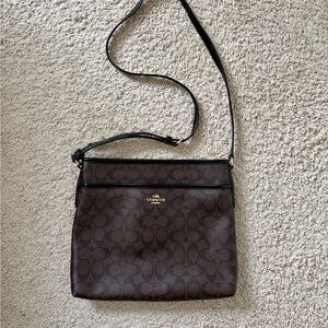 COACH Signature File Crossbody Bag | Brown & Black | F58297